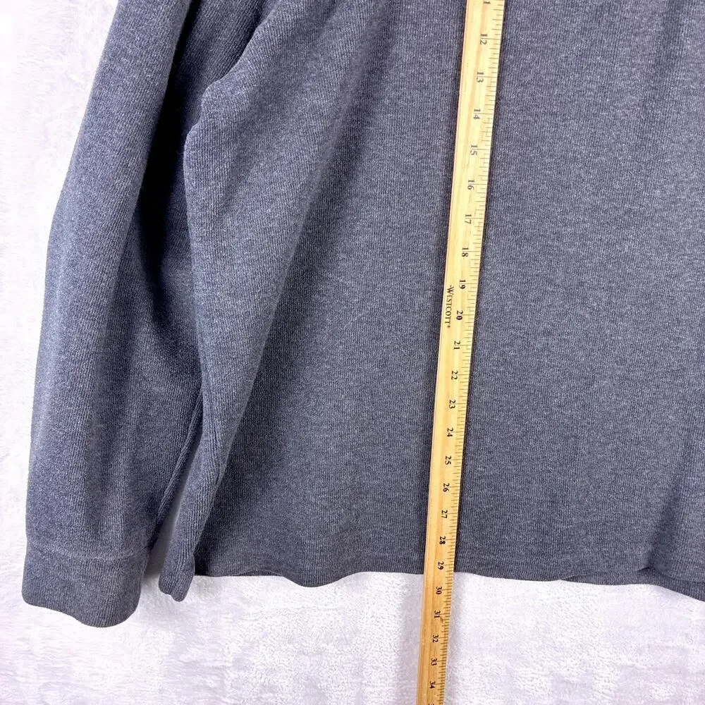 Polo Ralph Lauren 1/4 Zip Sweater Mens XL Gray Red Pony Pullover Preppy Classic